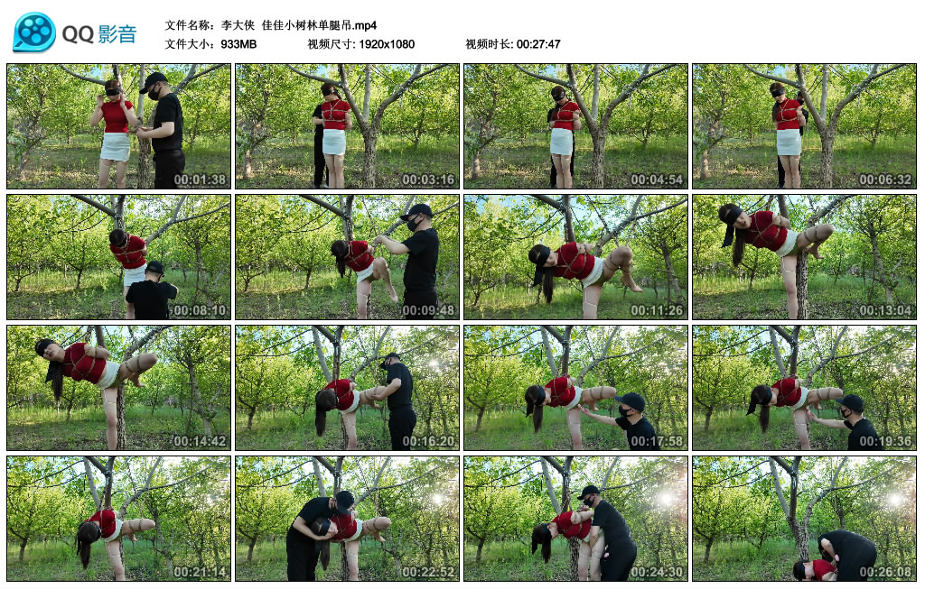 【李大侠】 佳佳小树林单腿吊-缚乐绳艺
