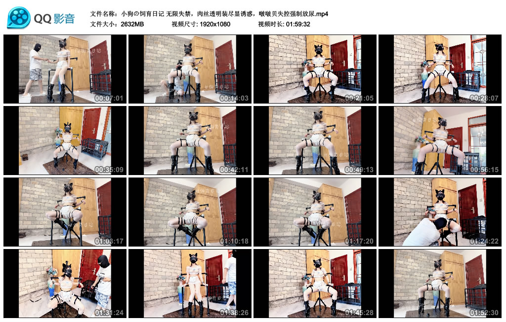 【小狗の饲育日记】 无限失禁，肉丝透明装尽显诱惑，啵啵贝失控强制放尿-缚乐绳艺