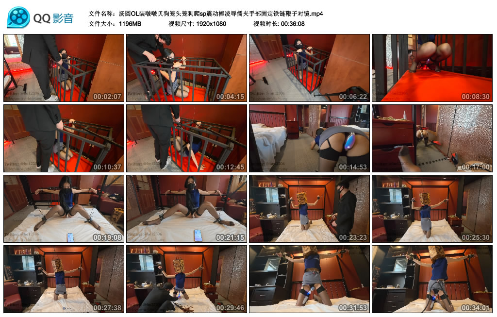 意之窗 汤圆OL装啵啵贝狗笼头笼狗爬sp震动棒凌辱儒夹手部固定铁链鞭子对镜