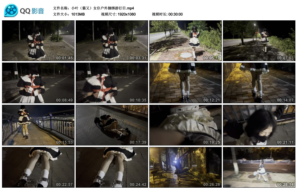 桃花岛 小叶（猫又）女仆户外捆绑游行日