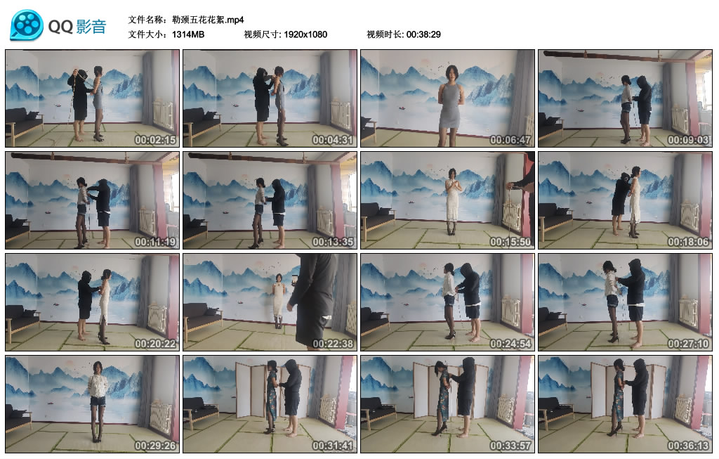 【秦韵绳屋】勒颈五花花絮-缚乐绳艺