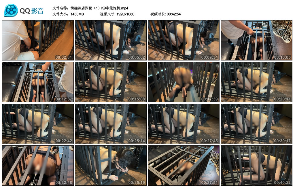 【zxbondage】情趣酒店探秘（1）K9牢笼装置-缚乐绳艺