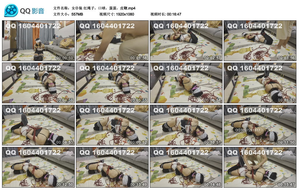 女仆装 红绳子，口球，蛋蛋，皮鞭